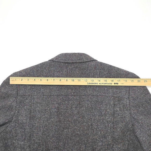 Americana Workwear Pendleton Tweed Blazer Size 43 Men Gray Suede Elbow Patch USA - Picture 15 of 16